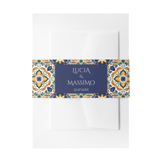 アズレジョブルータラベラヴィンテージメキシ結婚カン 招待状ベリーバンド (正面例)