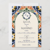 アズレジョブルータラベラヴィンテージメキシ結婚カン 招待状 (正面)