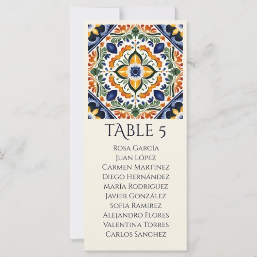 アズレジョブルーヴィンテージタラ結婚ベラのテーブル番号 (裏面)