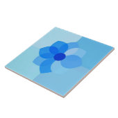 アズレジョブルー地中海のモダンフローラ タイル (側面)