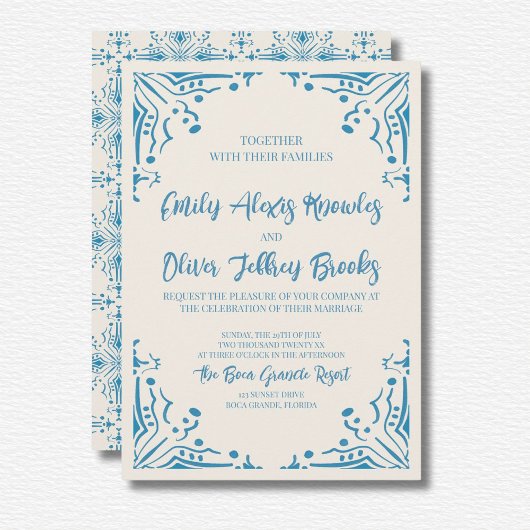 アズレジョブルー結婚式招待状 招待状