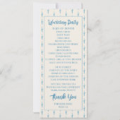 アズレジョブルー結婚式 プログラム (裏面)