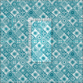 アズレジョブルー ファブリック (タイル)