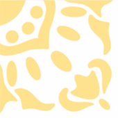 アズレジョメディテランイエローホワイトペルスティックタイル シール (正面)