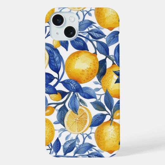 アズレジョレモンズブルー葉ズ iPhoneケース (裏面)