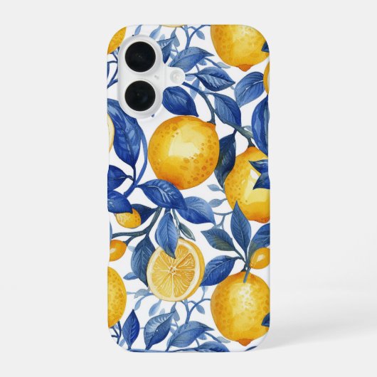アズレジョレモンズブルー葉ズ iPhone 16ケース (裏面)