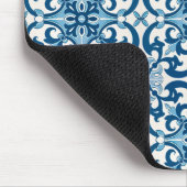 アズレジョータイル模様インディゴブルー白 マウスパッド (コーナー)