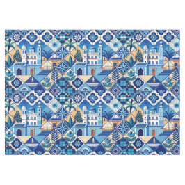 アズレジョ瓦の模様 テーブルクロス