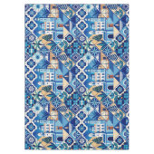 アズレジョ瓦の模様 テーブルクロス (正面)