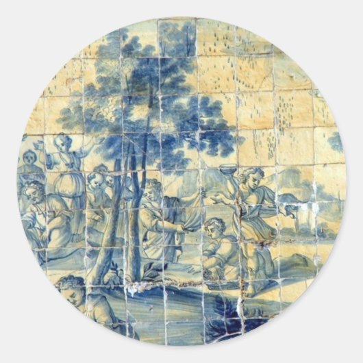 アズレジョ瓦 ラウンドシール (正面)