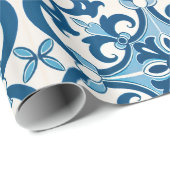 アズレジョ(紋章の)フラ・ダ・リスタイルパターン ラッピングペーパー (ロールコーナー)