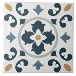 アズレスペインのホ地中海のロ青、白、茶色 タイル