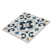 アズレスペインのホ地中海のロ青、白、茶色 タイル (側面)