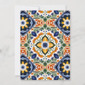 アズレホの青いタラベラ ヴィンテージ メキシコ ウェディング 招待状 (裏面)