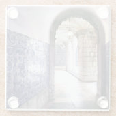 アズレホスとアーチズリスボンポルトガル ガラスコースター (裏面)