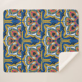 アズレホスポルトガルのシームレスな模様 シェルパブランケット (正面(横))