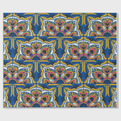 アズレホスポルトガルのシームレスな模様 ラッピングペーパー (フラット)