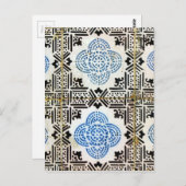 アズレホス諸島，ポルトガルのタイル ポストカード (正面/裏面)
