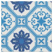 💙アズレホス（青）、XXLタイルサイズ ファブリック (クローズアップ)