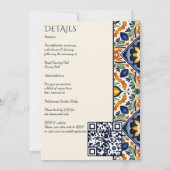 アズレホブルーのタレラヴェンダ vintage メキシカンウェディング 招待状 (裏面)