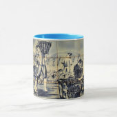 アズレホワイン摘み取りコーヒーマグ マグカップ (中央)