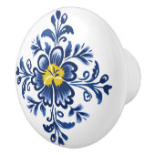 アズレモダンジョブルーイエローポルトガル語リスボン セラミックノブ (右)