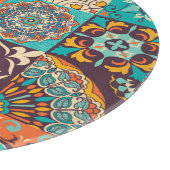 アズレヨスのタイルのポルトガル語ボホパッチワーク カッティングボード (角)