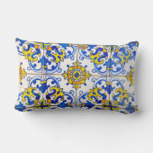 アズレヨスの陶磁器 ランバークッション (裏面)