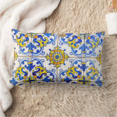 アズレヨスの陶磁器 ランバークッション (ブランケット)