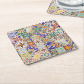 アズレヨスヴィンテージパターンポルトガル スクエアペーパーコースター (アングル)