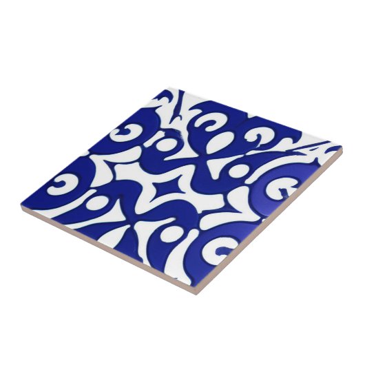 アズレヨス藍文様 タイル (側面)