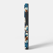 アズレージョ 磁器 青いタイル 地中海模様 iPhoneケース (左側面)