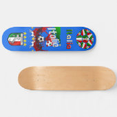 アズーリブルー,イタリアのパネルボールCalsio Skateboard スケートボード (横)