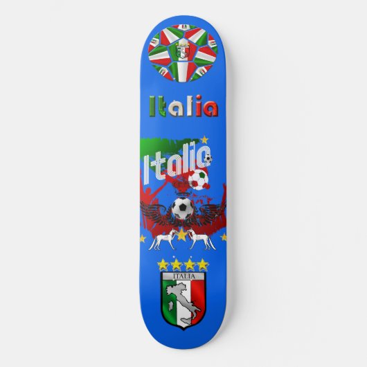 アズーリブルー,イタリアのパネルボールCalsio Skateboard スケートボード (正面)