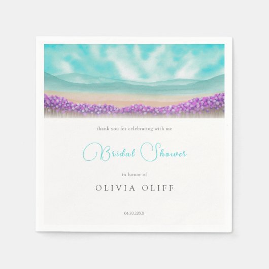 アズールコースト・イン・ブルーム　ブライズシャワー スタンダードカクテルナプキン (正面)