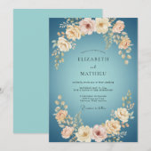 アズールソフトクリーム芍薬の結婚式 招待状 (正面/裏面)