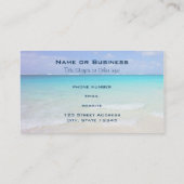 アズールブルーカリブのトロピカルビーチ 名刺 (裏面)