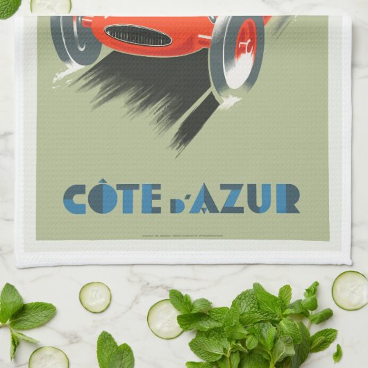 アズールヴィンテージ旅行のポスターを手に入れる キッチンタオル (折り畳み)