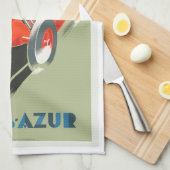 アズールヴィンテージ旅行のポスターを手に入れる キッチンタオル (四つ折り)