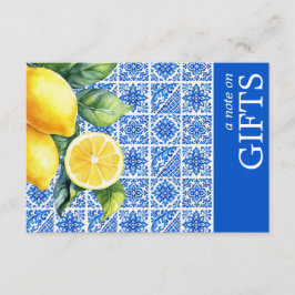 💙🍋アズール&レモーネ ギフトカードメッセージ エンクロージャーカード
