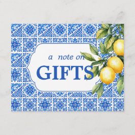 💙🍋アズール&レモーネ ギフトカードメッセージ エンクロージャーカード