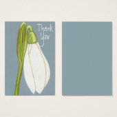 アセオアートカード～スノードロップサンキューカード (正面&裏面)