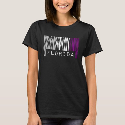 アセクシャル バーコード プライド フロリダ かわいい エース エステティック L Tシャツ (正面)