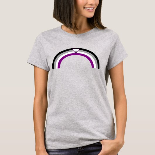 アセクシャル レインボープライド Tシャツ (正面)