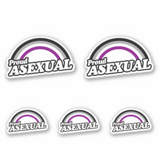 アセクシュアルで誇り高く シール (正面)