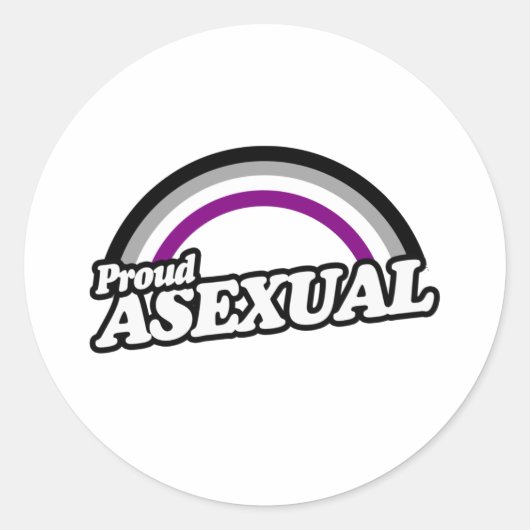 アセクシュアルで誇り高く ラウンドシール (正面)