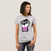 アセクシュアルのこぶし プライドTシャツ Tシャツ (正面フル)