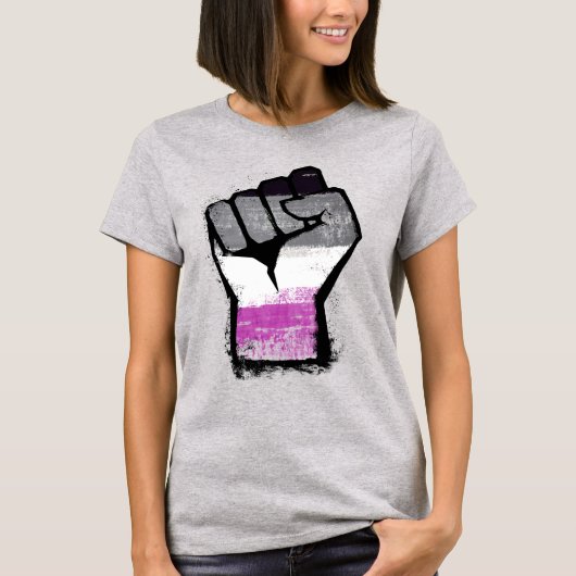 アセクシュアルのこぶし プライドTシャツ Tシャツ (正面)