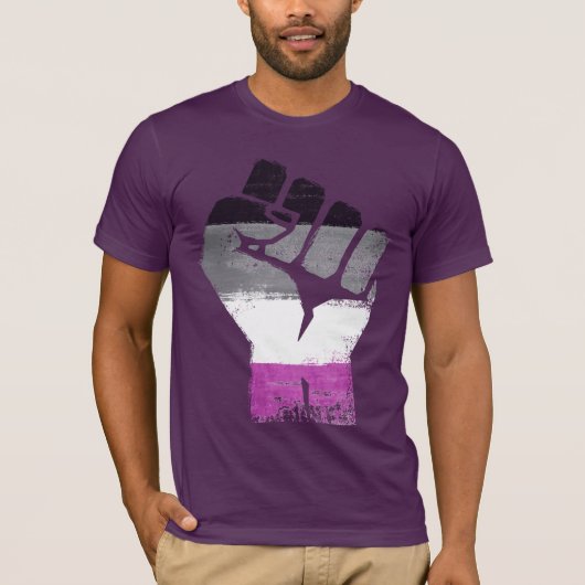 アセクシュアル プライド 抵抗 Tシャツ (正面)