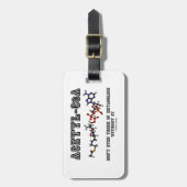 アセチルCoAは新陳代謝の外に考えません ラゲッジタグ (正面縦)